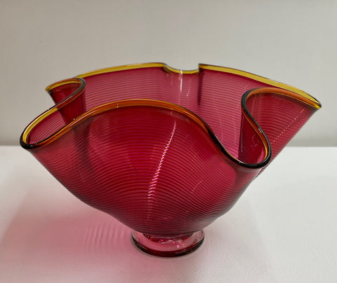Bob Crooks 'Large Venetian Bowl' (Ruby) glass H22.5cm D34cm