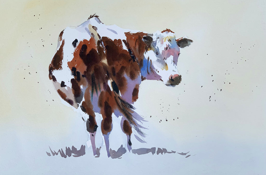 Jake Winkle 'Rear View, Hereford' watercolour 48x33cm