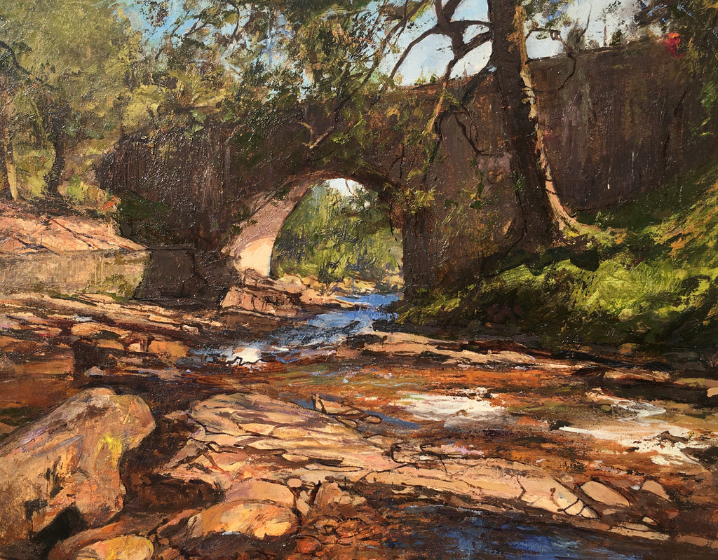 Jonathan Mitchell 'Lui Water, Royal Deeside' oil on board 36x45cm (framed 56x65cm)