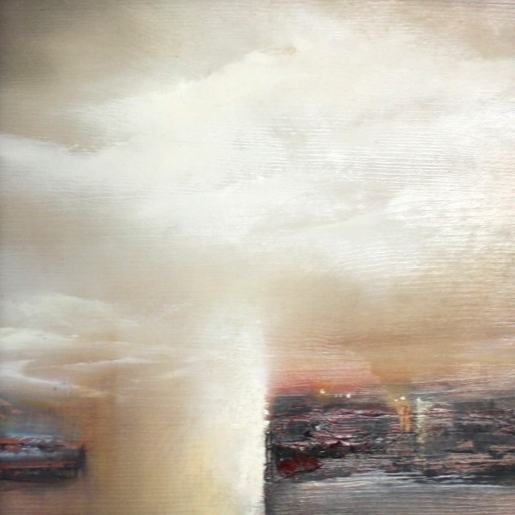 Julie Ellis 'Red Sky Delight' oil on panel 25x25cm