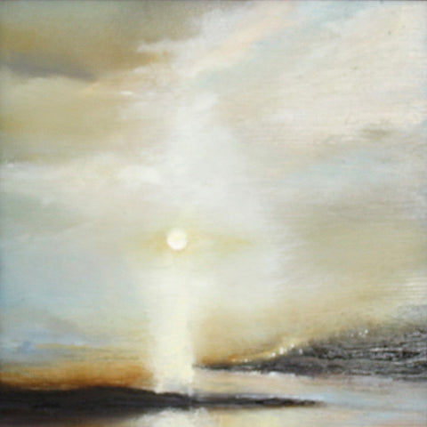 Julie Ellis 'Sun Rising' oil on panel 25x25cm