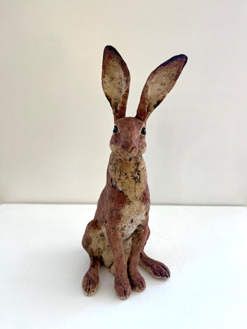 Julie Wilson 'Sitting Hare' ceramic 41x15x18cm