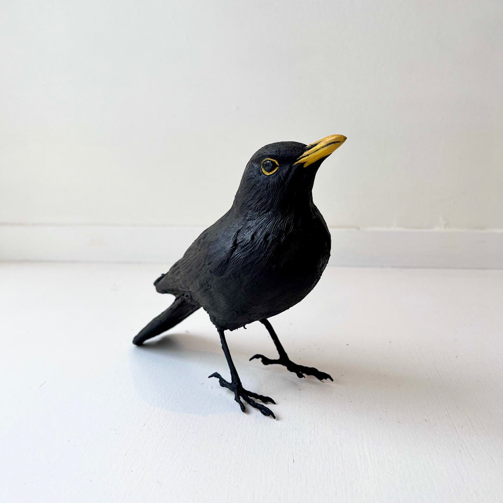 Karen Fawcett 'Blackbird' ceramic 15x15cm