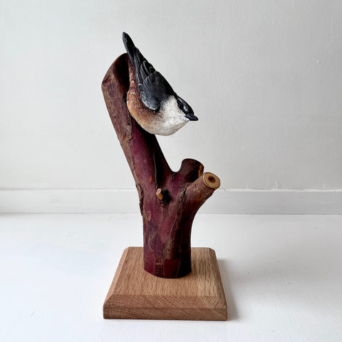 Karen Fawcett 'Nuthatch' ceramic 26x10cm