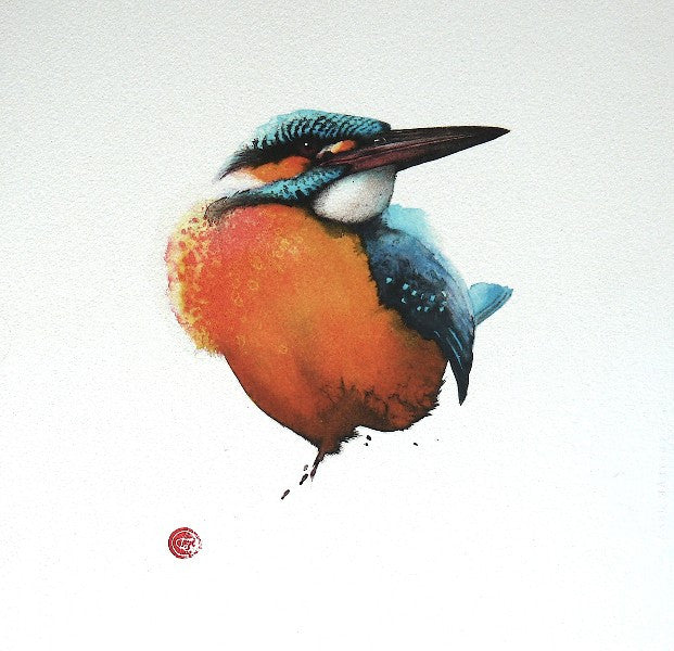 Karl Martens 'Kingfisher' Lithograph Unframed