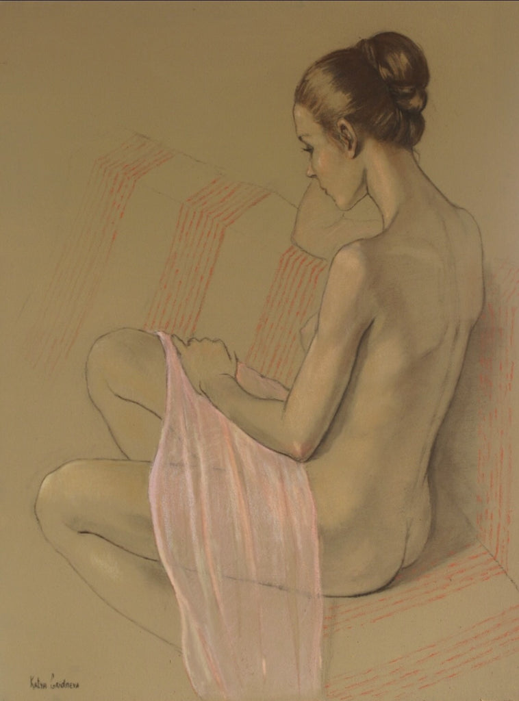 Katya Gridneva figurative study at Iona House Gallery