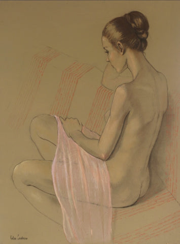 Katya Gridneva 'Emile' pastel on board 61x46cm