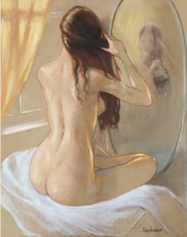 Katya Gridneva 'The Looking Glass' pastel on board 61x46cms