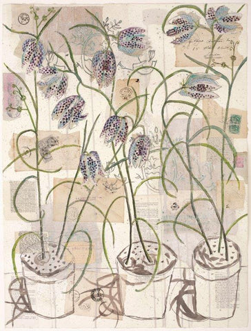 Kirsten Jones 'Fritillary Flowers' limited edition print 47x64cm