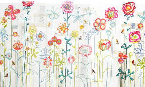 Kirsten Jones ‘French Flower Garden’ limited edition print 106x41cm