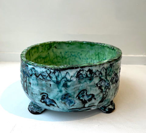 Landa Zajicek ‘Shoreline Bowl’ twice glazed earthenware Diameter: 25cm