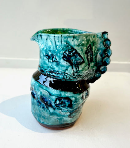 Landa Zajicek ‘Shoreline Jug’ twice glazed earthenware H19.5cm