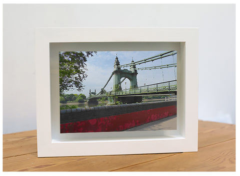Michael Wallner 'Little London Hammersmith Bridge 1' photographic image on brushed aluminium 26 x 16 x 4 cm, edition of 30