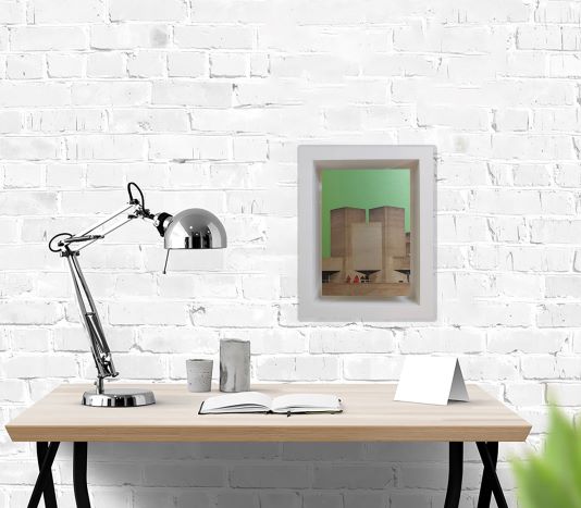 Michael Wallner National theatre in green photograph on aluminium at Iona House Gallery