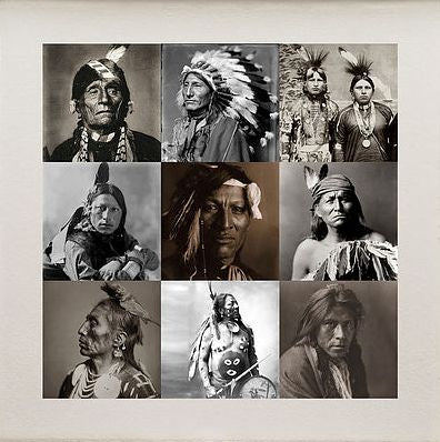 Matthew Andrews 'Indians II' Limited edition print 12 of 50 57x57cms