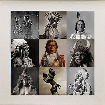 Matthew Andrews 'Indians I' Limited edition print 12 of 50 57x57cms