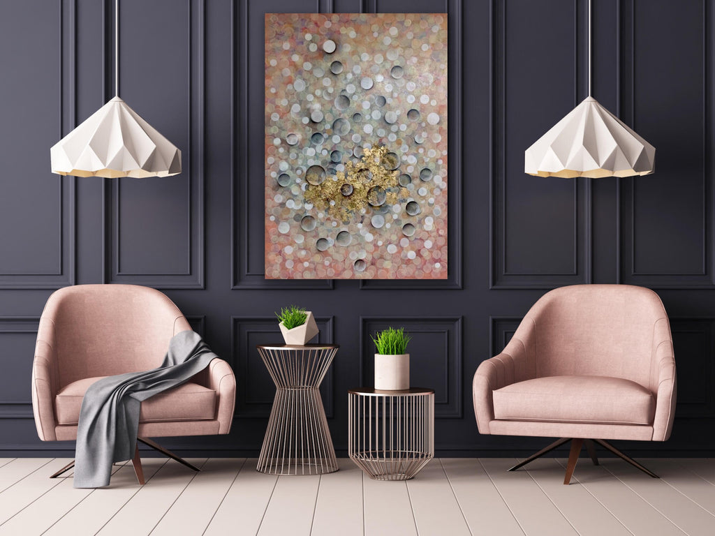 Abstract bubbles by Meltem Quinlan at Iona House Gallery