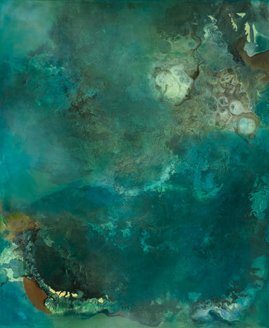 Meltem Quinlan 'Under the Sea Series, Into the Blue' 100x76cm oil on canvas