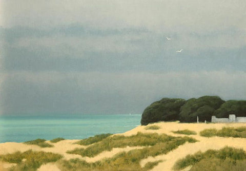 Michael Bennallack Hart 'Beach I' oil on canvas 51x56cm