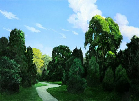 Michael Bennallack Hart 'Summer Garden' oil on canvas 51x76cm