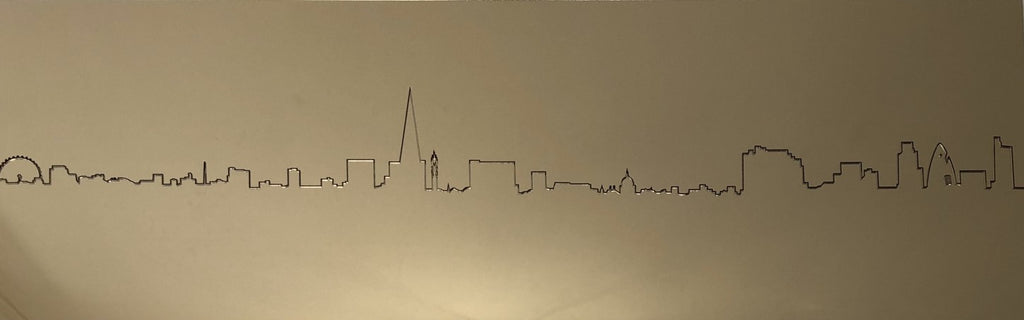 Michael Wallner 'City of Surprises' limited edition of 15 gold mirrored acrylic and aluminium 50×135cm