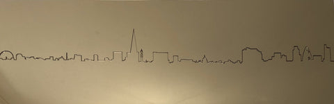 Michael Wallner 'City of Surprises' limited edition of 15 gold mirrored acrylic and aluminium 50×135cm