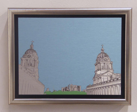 Michael Wallner 'Old Royal Naval College' brushed aluminium print Ltd edition of 30  20x15x5cms