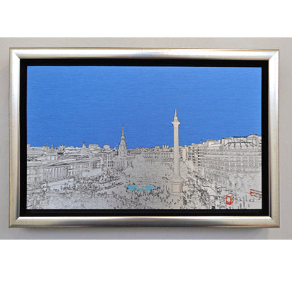 Michael Wallner 'Trafalgar Square' brushed aluminium print Ltd edition of 30  26x15x5cms