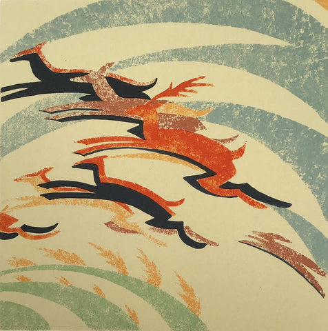 Mychael Barratt 'Sybil Andrews' Dog' limited edition print 22x22cm (unframed)