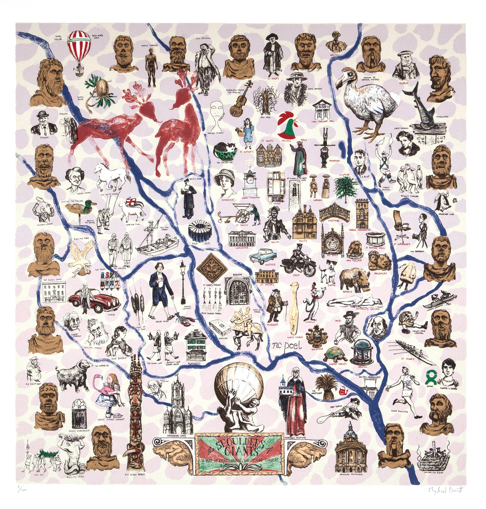 Mychael Barratt 'The Shoulders of Giants' silkscreen 58x56cm (unframed)