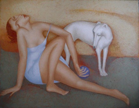Nickolai Reznichenko 'My Ball' oil on canvas 70x90cm