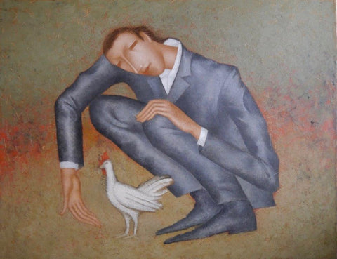 Nikolay Reznichenko 'Little Bird' oil on canvas 70x90cm