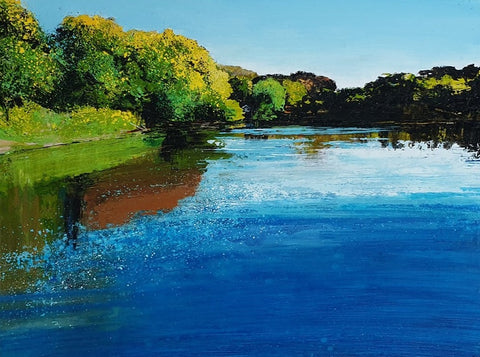 Rob Murray 'A Bright Day' mixed media 45x60cm