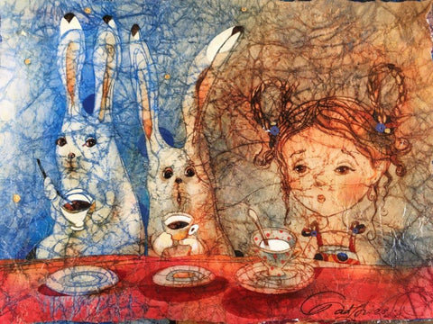 Sabir & Svetlana Gahzhihev 'Alice' mixed media 29x39cm