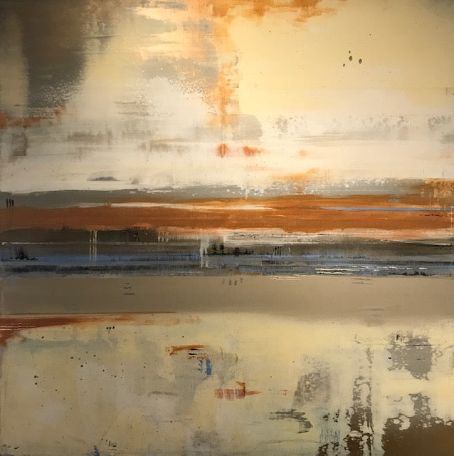 Soozy Barker 'The Place Between II' mixed media 100x100cm