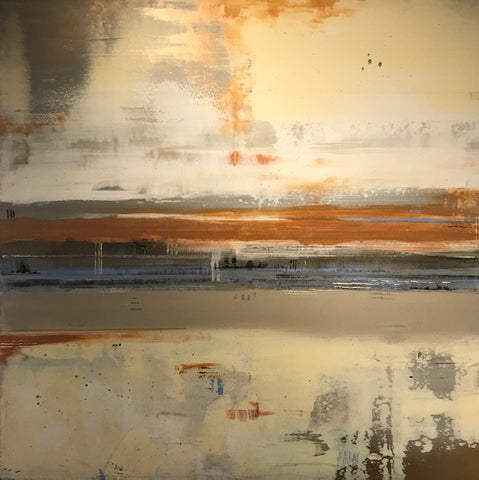 Soozy Barker 'The Place Between II' mixed media 100x100cm