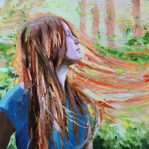 Susana Ragel 'Energy' oil on board 40x40cm