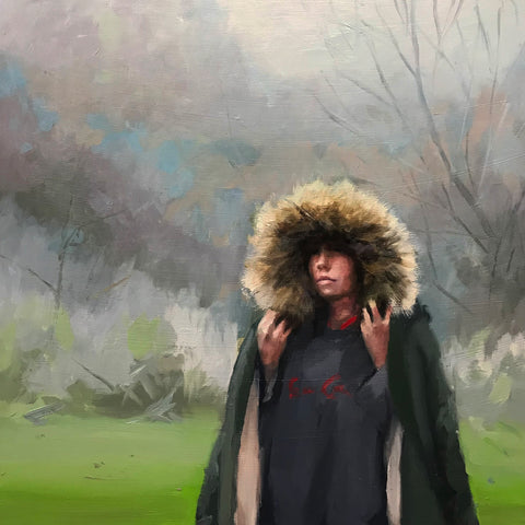 Susana Ragel 'Protected' oil on board 40x40cm