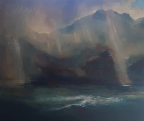 Susie B Lee 'Bonnie Prince Charlie's Sea Passage (Symphonic Poem III)'oil on canvas 100x120cm
