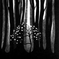 Flora McLachlan 'The Flowering' limited edition etching unframed, mounted18x15cms