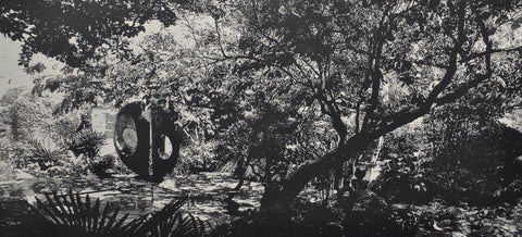 Trevor Price 'Hepworth's Garden II' limited edition drypoint & engraved relief 47x102cm (unframed)