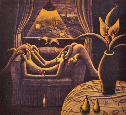 Trevor Price 'To dream' ltd ed drypoint etching unframed Ed of 75 24x26cm