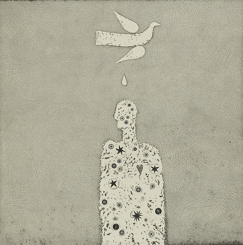 Trevor Price 'A Gift of Good Luck' limited edition etching 34x34cm