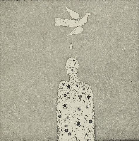 Trevor Price 'A Gift of Good Luck' limited edition etching 34x34cm
