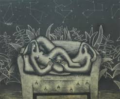 Trevor Price 'Connections II' Limited edition drypoint etching 50x54cms 69/150