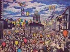 Trevor Price 'The Midsummer Festival series 2' Limited edition drypoint etching 52x60cms 75/150