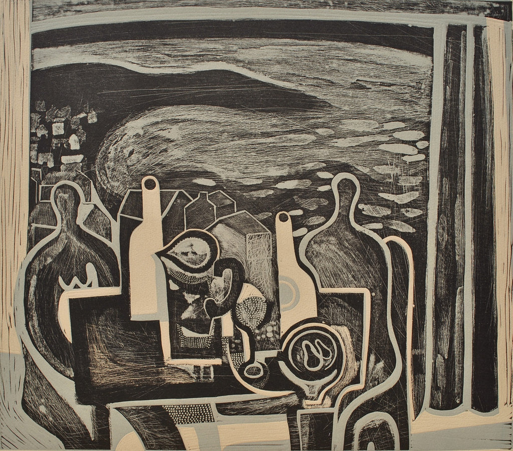 Trevor Price 'Winter Bay' limited edition linocut 48x54cm (unframed)