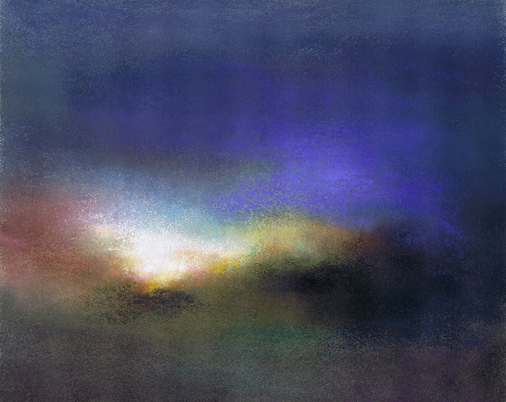 Mary Burtenshaw 'Turbulent Dawn' pastel on paper 35.5 x 32 cms