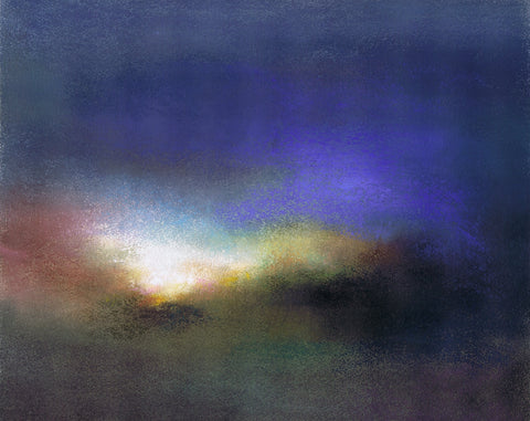 Mary Burtenshaw 'Turbulent Dawn' pastel on paper 35.5 x 32 cms