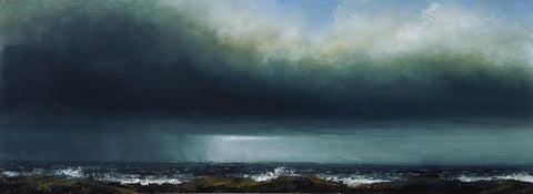 Mark Poprawski 'Unveiling' oil on board 21x60cm